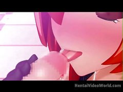 Hentai dick girl sucked in arousing video