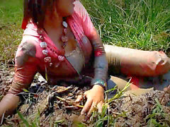 Boots, lesbians, mud girl