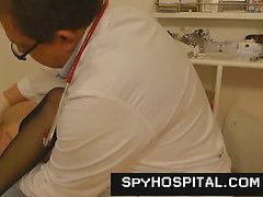 Medical exam hidden camera in gyno clinic