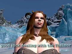 Lara croft, skyrim elf, sfm milf