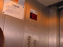 german asian wife seduced for cheating in lift