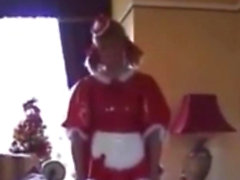 Ramming the ass of my christmas sissy