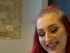 Tattooed Welsh redhead Gigi Rouge gets stuffed