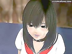 Hot animated slut gets mouth fucked