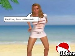 Here is a 3D sexy blonde babe with big tits who is getting fucked