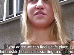 PublicAgent Russian accepts cash for sex from stranger