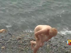 Mix of beach group sex and candid camera videos