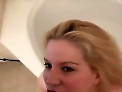 Fat Blonde Woman Titty Fucking Her Lover