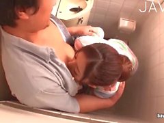 Japanese fingered & fucked in a toilet