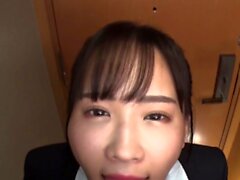 Ruri Narumiya Japanese teen gives POV blowjob