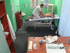 Doctor massages his nurse