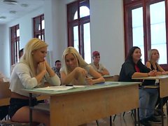 College students fuck their professor in classroom hard