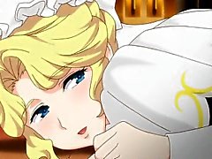 Blonde hentai maid sucks and gets fucked from behind