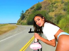 Camsoda Hot latina rides dildo bike