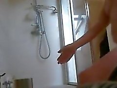 44 years old Chantal spied in the shower