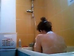 My aunt unaware of bathroom spy cam