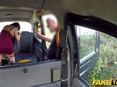 Fake Taxi Sexy Mexican get cum on her glasses