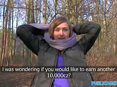 PublicAgent Sales lady has sex in a forest