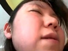 Hairy pussy toying by a cute asian bitch