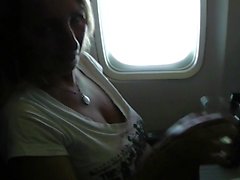 Flash in Plane and Fuck on Holiday - German Mom got crazy