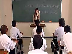 Students gangbang their Japanese teacher