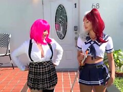 REALITY KINGS - Cosplayers Mila Monet Bess Breast Run Into