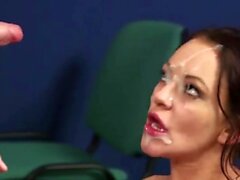 Cum on face in classroom - Vickie Powell Momma Knows Best -