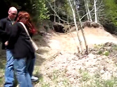 Jennifer Wanks Off Monica's Pussy In The Woods