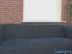 European amateur doggystyled on casting