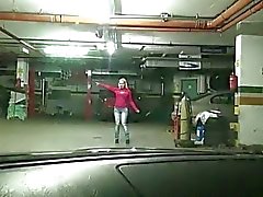 Czech girl Ellen fucked in the carpark